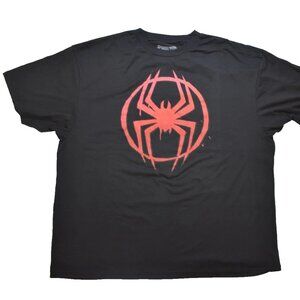 Spider-Man Across The Universe Mens Red Splatter Logo Shirt New 4XL
